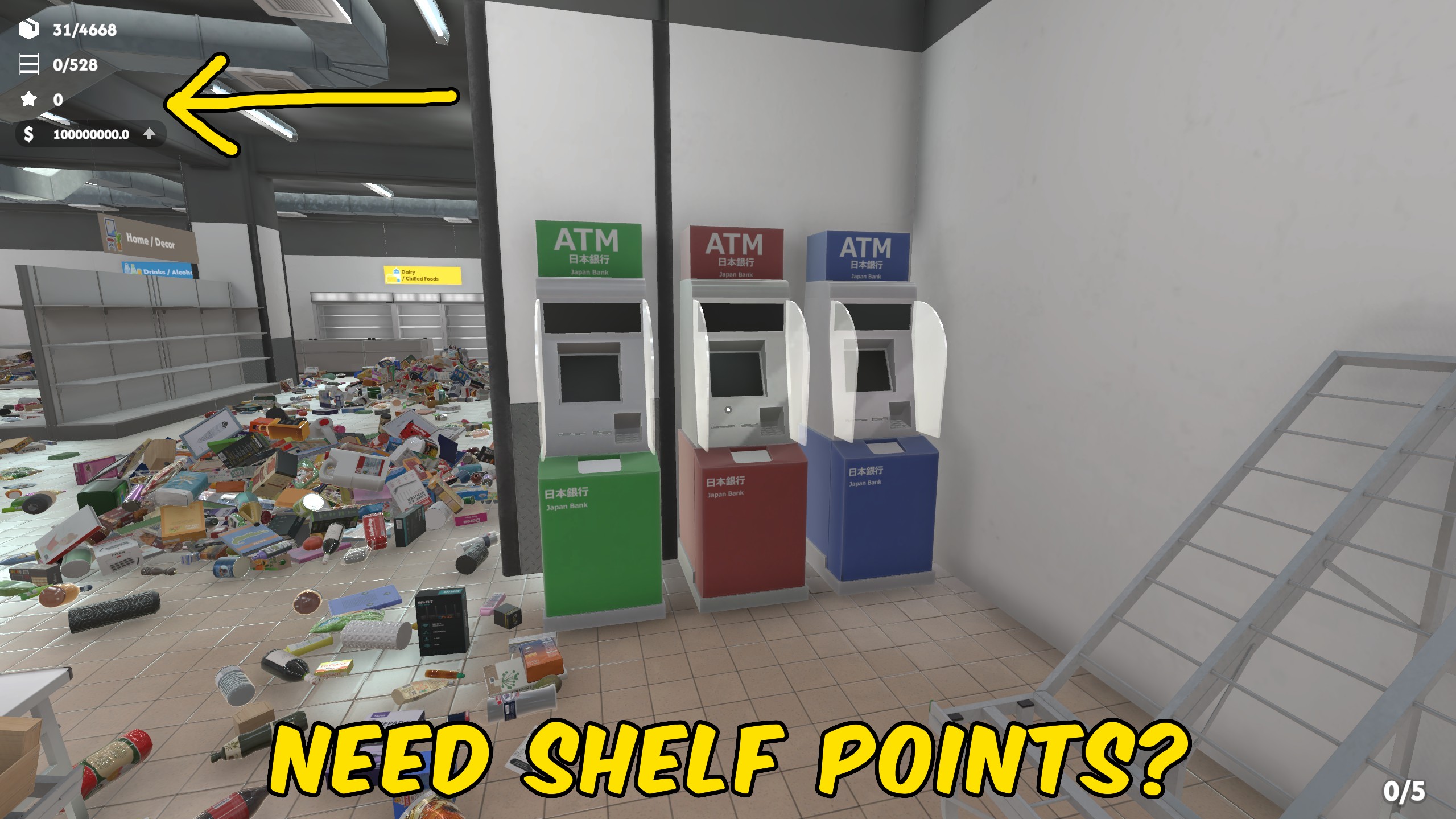 Supermarket Chaos — Shelf Point Manager